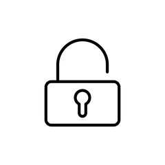 Lock icon isolated on white background. Encryption icon. Security symbol. Secure. Private