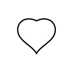 Heart icon isolated on white background. Heart vector icon. Like icon vector. Love