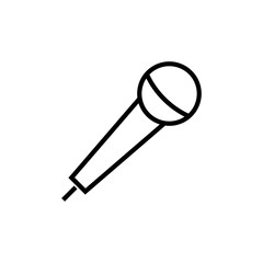 Microphone Icon isolated on white background. Mic sign. Karaoke microphone icon. Broadcast mic sign