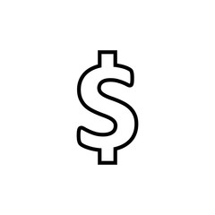 Money icon isolated on white background. Money vector icon. Dollar icon