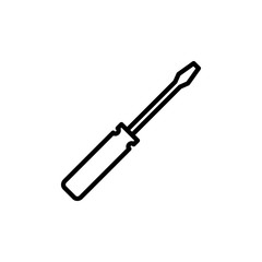 Screwdriver icon isolated on white background. Screwdriver vector icon