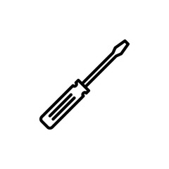 Screwdriver icon isolated on white background. Screwdriver vector icon