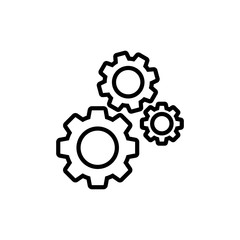 Setting Icon isolated on white background. Setting vector icon. Cog Settings Icon Symbol. Gear