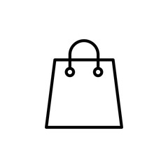 Shopping bag icon isolated on white background. Shopping bag vector icon