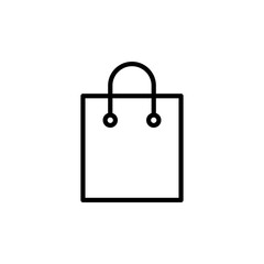 Shopping bag icon isolated on white background. Shopping bag vector icon