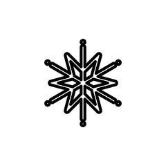 Snowflake icon isolated on white background. snow icon vector. Symbol of winter, frozen