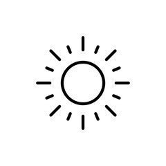 Sun icon isolated on white background. Sun vector icon