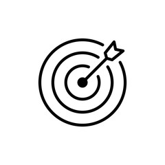 Target icon isolated on white background. Target vector icon. goal icon. marketing target. Aim