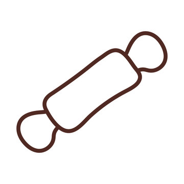 recommend clip art: kneading rolling pin, line style icon