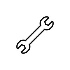 wrench icon isolated on white background. Wrench vector icon. Spanner symbol