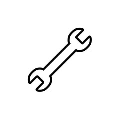 wrench icon isolated on white background. Wrench vector icon. Spanner symbol
