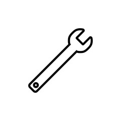 wrench icon isolated on white background. Wrench vector icon. Spanner symbol
