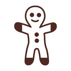 gingerbread man, line style icon