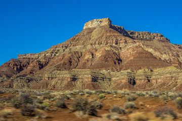Look at Utah rocks through the car window