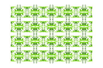 background with Green flora ornament Pattern