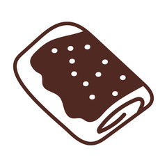 delicious cake, line style icon