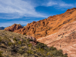 Fototapeta na wymiar Colorful rocks of Red Rock Canyon