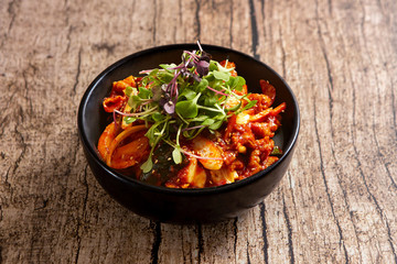 Korean spicy grilled pork rice bowl 