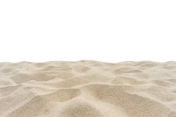 Foto op Plexiglas beach sand isolated on white © BUDDEE