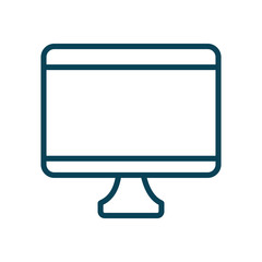 Isolated digital computer line style icon vector design