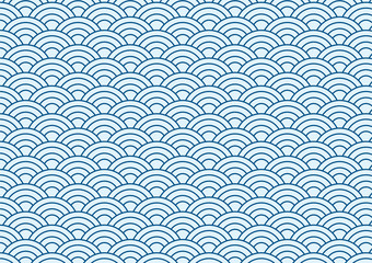 vector background of blue japanese wave pattern