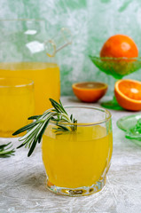 Orange drink with rosemary