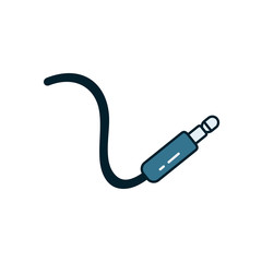 music cable line and fill style icon vector design