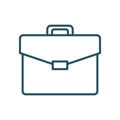Isolated suitcase bag line style icon vector design