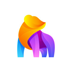 Bear Modern Logo Illustration Vector Template