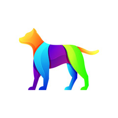Dog Modern Logo Illustration Vector Template-01