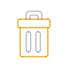 Isolated trash multiply line style icon vector design