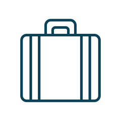 Isolated suitcase bag line style icon vector design