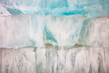 Coloured walls built of ice