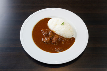 カレーライス（斜俯瞰）
