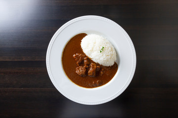 カレーライス（真俯瞰）