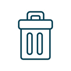 Isolated trash line style icon vector design