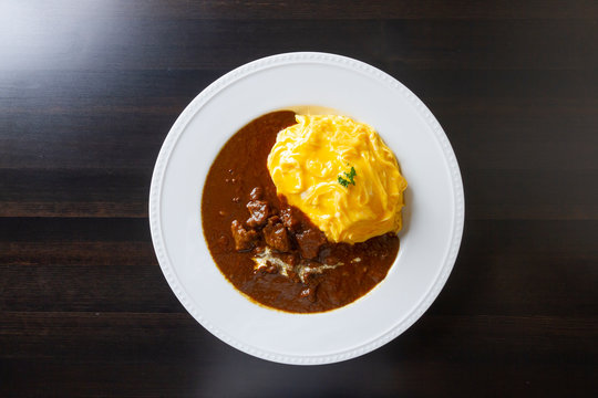 オムカレー（真俯瞰）