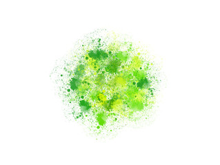 Abstract image of Green watercolor splash texture background.