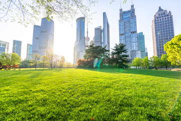 park with office building