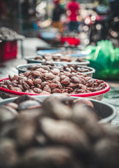 All sorts of shellfish in the seafood market