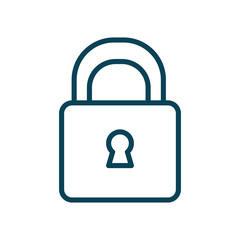 Isolated padlock line style icon vector design