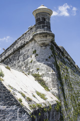 Fototapeta na wymiar Havana, Cuba, August 2017: Morro Castle