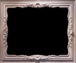   White wooden frame background and texture.    