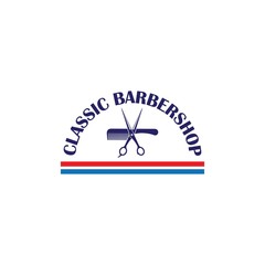 barber shop icon logo vector icon