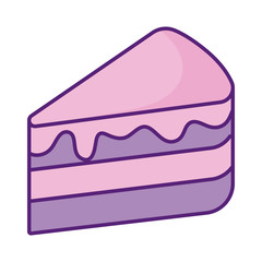 piece of cake icon, flat style
