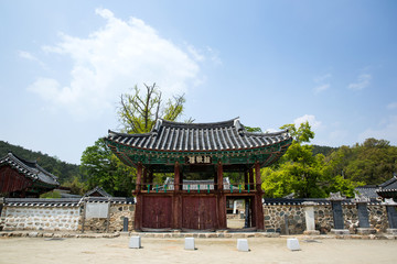 Museongseowon Confucian Academy in Miryang-si, South Korea. Seowon is a school of Joseon Dynasty.