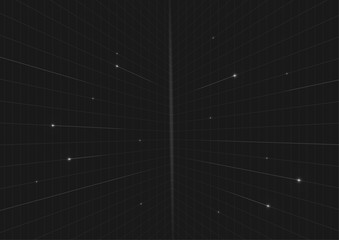 Vector : Perspective grid on black background