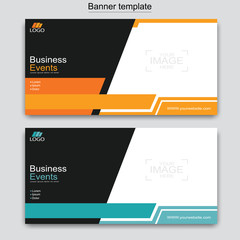Abstract business banner template design.