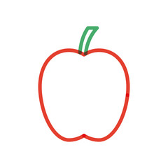 Isolated apple fruit multiply line style icon vector design