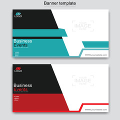 Abstract business banner template design.